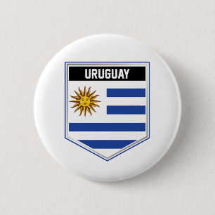 Bóton Redondo 5.08cm Escudo do Sinalizador Uruguai