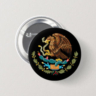 Bóton Redondo 5.08cm Escudo Nacional do México Pin