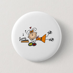 Bóton Redondo 5.08cm Escuta o botão do jogador gravado