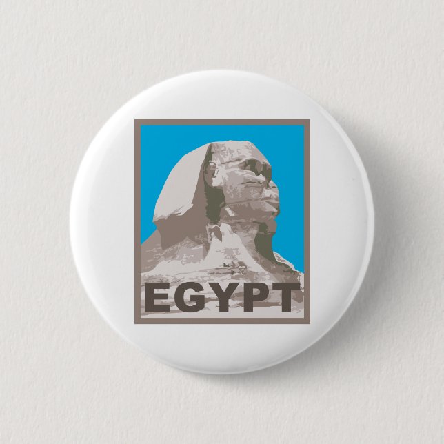 Bóton Redondo 5.08cm Esfinge de Egipto (Frente)