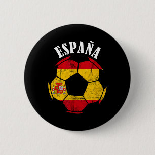Bóton Redondo 5.08cm Espanha Bandeira Espanha Jogador Futebol Orgulho E