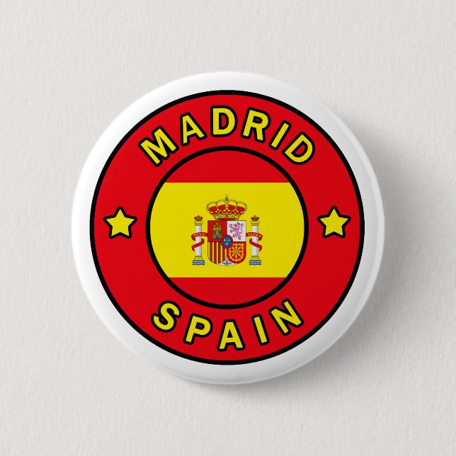 Bóton Redondo 5.08cm Espanha de Madrid (Frente)