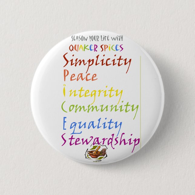 Bóton Redondo 5.08cm Especiarias do quacre (Frente)