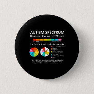 Bóton Redondo 5.08cm Espectro Não É Conhecido Por Autismo Autista Linea