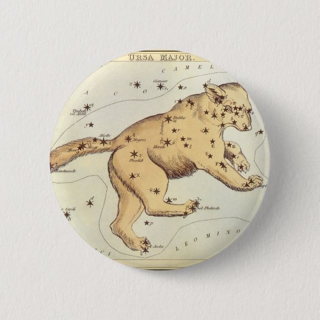 Bóton Redondo 5.08cm Espelho de Urânia, Mapa Celeste de Astronomia Anti (Frente)