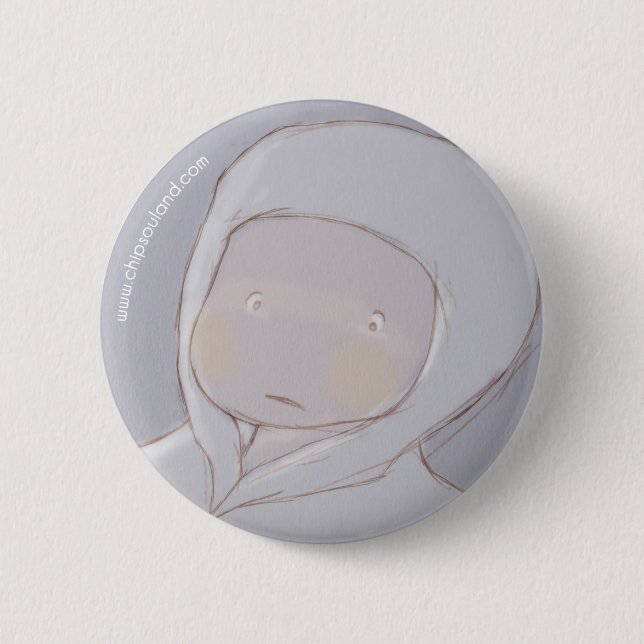 Bóton Redondo 5.08cm Espeto azul (Frente)