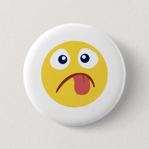 Bóton Redondo 5.08cm Espingarda De Língua Emojia