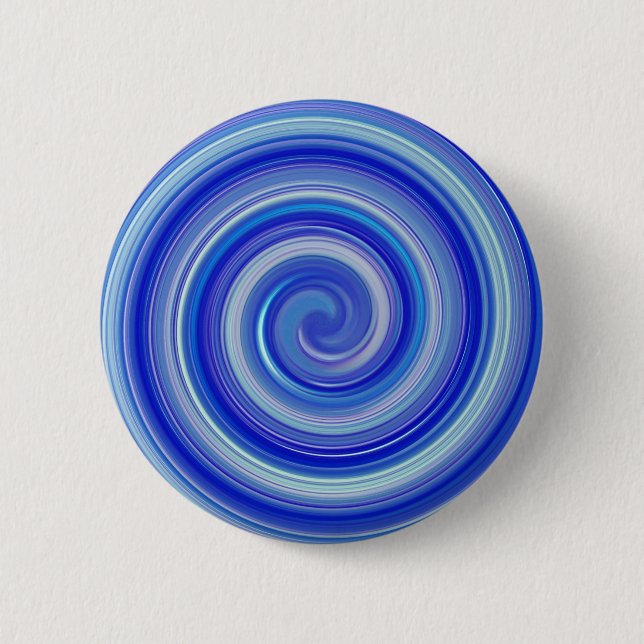 Bóton Redondo 5.08cm Espiral azul e azul claro (Frente)