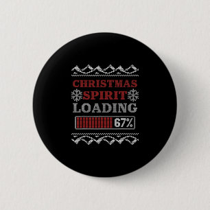 Bóton Redondo 5.08cm Espírito de Natal Carregando 67 Meme Seis Sete Fer
