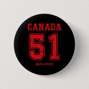 Bóton Redondo 5.08cm Esporte engraçado estilo Canadá 51º Estado do Mapl