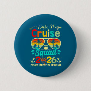 Bóton Redondo 5.08cm Esquadra de Cruzeiro Vintage Costa-maya 2026 Navio