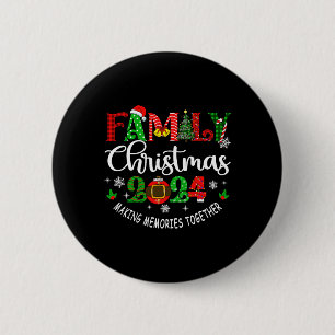Bóton Redondo 5.08cm Esquadra S do Natal da Família 2024
