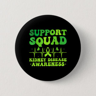Bóton Redondo 5.08cm Esquadrão de Apoio Fita Verde _ Doença Renal