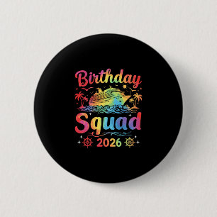 Bóton Redondo 5.08cm Esquadrão de Cruzeiro de Aniversário 2026 Festa de