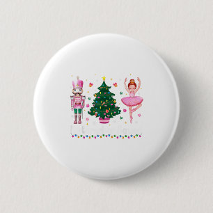 Bóton Redondo 5.08cm Esquadrão de Dança de Ballet Nutcracker de Natal M