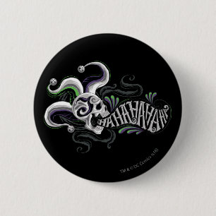 Bóton Redondo 5.08cm Esquadrão Suicida Caveira-Joker - Haha