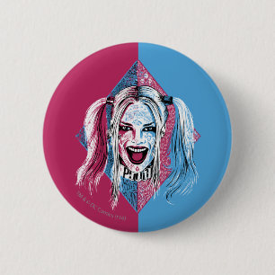 Bóton Redondo 5.08cm Esquadrão Suicida Harley Laugh