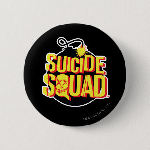 Bóton Redondo 5.08cm Esquadrão Suicida Logotipo Bomba