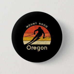Bóton Redondo 5.08cm Esqui Antigo Monte Hood Oregon Montanha