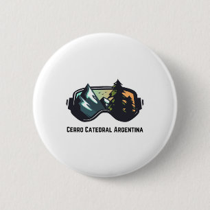 Bóton Redondo 5.08cm Esqui Cerro Catedral Argentina Montanha Esqui Masc