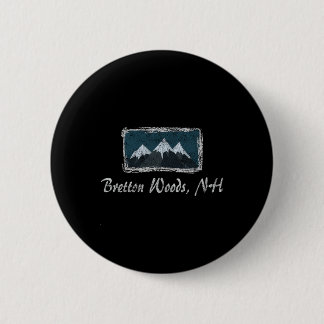Bóton Redondo 5.08cm Esqui de Inverno Vintage Bretton Woods New Hampshi