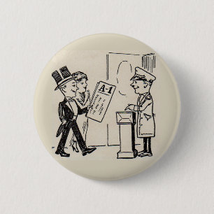 Bóton Redondo 5.08cm Esse é o desenho do Ticket - Teatro de 1920