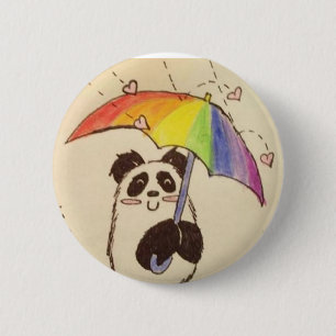 Bóton Redondo 5.08cm está chovendo o botão de camisa da panda do anim