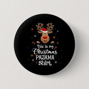 Bóton Redondo 5.08cm Esta É A Minha Revista De Natal Divertida Do Pajam
