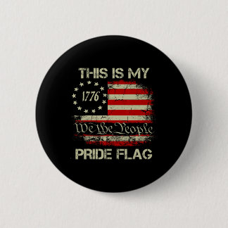 Bóton Redondo 5.08cm Esta É Minha Bandeira do Orgulho EUA Americana 4 d
