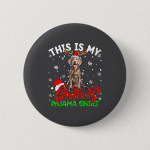 Bóton Redondo 5.08cm Esta É Minha Camisa De Natal Feia De Cachorro Weim