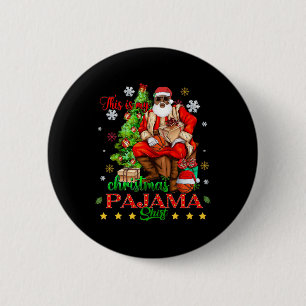 Bóton Redondo 5.08cm Esta é Minha Camisa de Natal Preta Afro-Americana