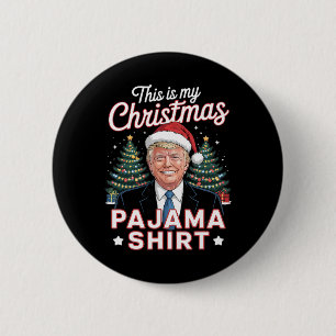 Bóton Redondo 5.08cm Esta é Minha Camisa de Natal Trump Chapéu de Papai