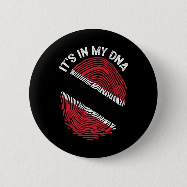 Bóton Redondo 5.08cm Está em Meu Dna Trinidad e Tobago Bandeira Orgulho (Frente)