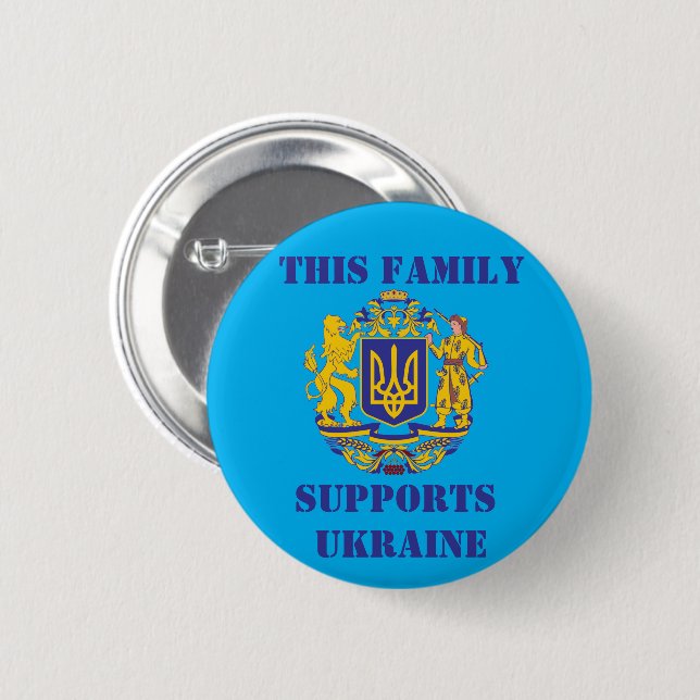 BÓTON REDONDO 5.08CM ESTA FAMÍLIA APOIA A UCRÂNIA (Frente & Verso)