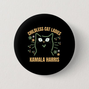 Bóton Redondo 5.08cm Esta Mulher De Gato Infantil Está Votando Kamala-h