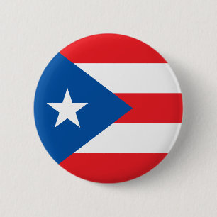 Bóton Redondo 5.08cm Estado de bandeira de Puerto Rico
