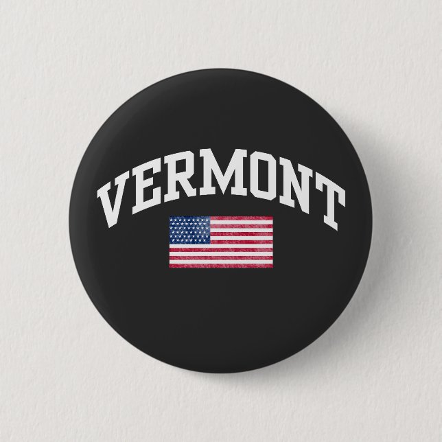 Bóton Redondo 5.08cm estado de Vermont (Frente)