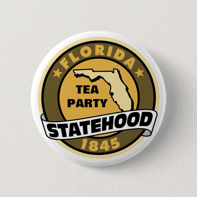 BÓTON REDONDO 5.08CM ESTADO DO TEA PARTY DE FLORIDA (Frente)