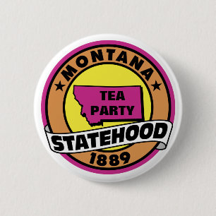 BÓTON REDONDO 5.08CM ESTADO DO TEA PARTY DE MONTANA