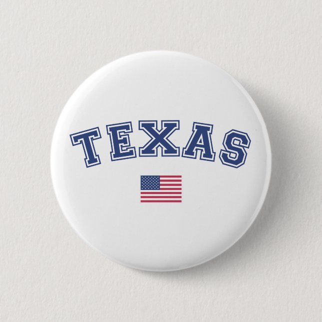 Bóton Redondo 5.08cm Estado do Texas USA Flag (Frente)