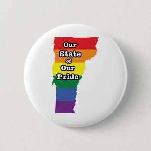 Bóton Redondo 5.08cm Estado Orgulho gay Vermont