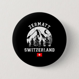 Bóton Redondo 5.08cm Estância de esqui Zermatt Suíça Alpes Esqui alpino