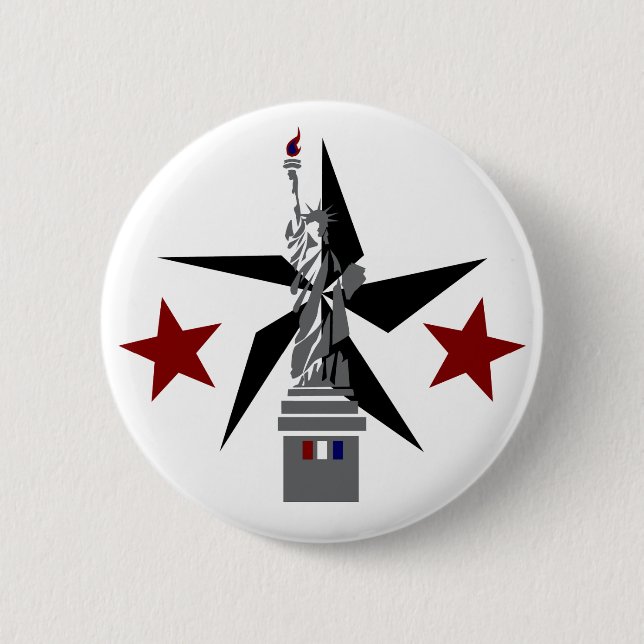 Bóton Redondo 5.08cm estátua da liberdade (Frente)