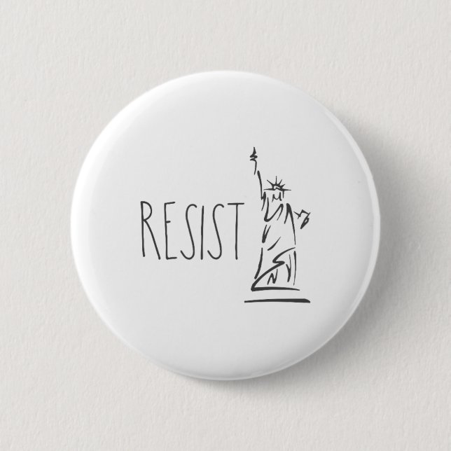 Bóton Redondo 5.08cm Estátua Da Liberdade Pro Imigração Resiste (Frente)