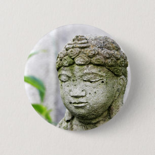 Bóton Redondo 5.08cm estátua de cabeça de Buda