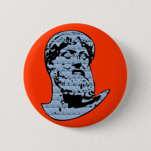 Bóton Redondo 5.08cm Estátua de Poseidon