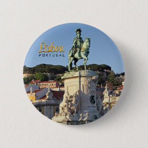 Bóton Redondo 5.08cm Estátua equestre do Rei José I, Lisboa