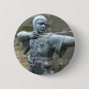 Bóton Redondo 5.08cm Estátua Nottingham de Robin Hood