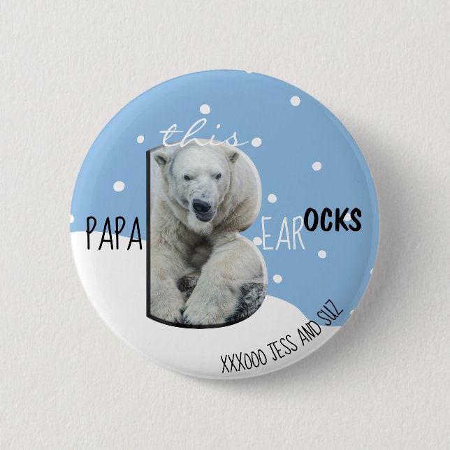 Bóton Redondo 5.08cm Este Dia de os pais de Barras PaPa (Frente)