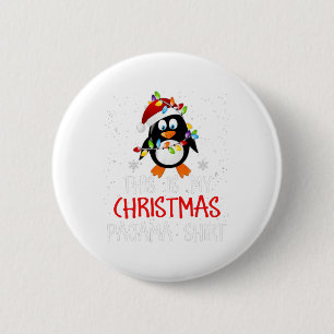 Bóton Redondo 5.08cm Este É Meu Natal Pajama Camisa Pinguins Papais noe